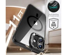 ESR Classic Hybrid Kickstand Halolock MagSafe dėklas su užgrūdintu stiklu iPhone 16“ – juodos spalvos