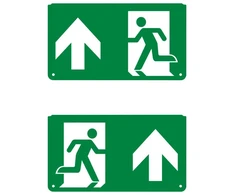 Evakuacinio šviestuvo EM EXIT piktograma - išėjimas tiesiai / į viršų