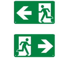 Evakuacinio šviestuvo EM EXIT piktograma - išėjimas į kairę arba dešinę