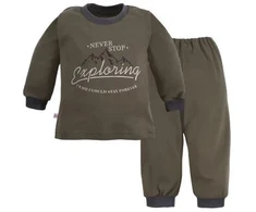 EWA 954743 Vaikiška berniukiška pižama Run&amp;Fun“ khaki spalvos 122