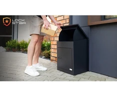 Extralink LockStar siuntų dėžė 44x34x55 cm, plieninė siuntų dėžutė