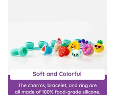 Fat Brain Toys Plip Charms silikoninė apyrankė - violetinė