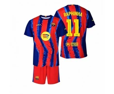 FC Barcelona Raphinha komplektas marškinėliai šortai jaunių dėžutė 2025/26 BC59ER