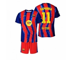 FC Barcelona Raphinha komplektas marškinėliai šortai jaunių dėžutė 2025/26 BC59ER