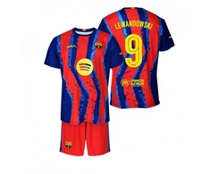 FC Barcelona Robert Lewandowski marškinėlių ir šortų rinkinys jaunimui 2025/26 BC59EL