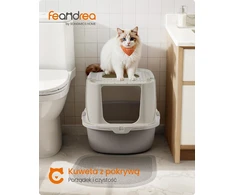 Feandrea XXL uždara kačių kraiko dėžė su viršutiniu išėjimu 57 × 43,6 × 38,2 cm PPT011LH01