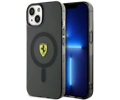 Ferrari FEHMP14SURKK Apple iPhone 14 / 15 / 13 6.1″ juodos spalvos kietas dėklas Translucent Magsafe