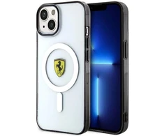 Ferrari FEHMP14SURKT Apple iPhone 14 / 15 / 13 6.1″ skaidrus kietas dėklas Outline Magsafe