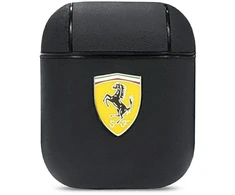 Ferrari FESA2LEBK AirPods dėklas juodos spalvos On Track Leather