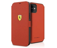 Dėklas Ferrari FESPEFLBKP12SRE Apple iPhone 12 mini 5,4″ raudonos spalvos book On Track Perforated