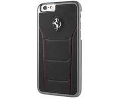 Ferrari kietas dėklas FESEHCP6BKR Apple iPhone 6/6S 488 juodos spalvos/red stiching