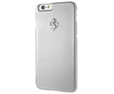 Ferrari kietas dėklas FEPEHCP6SI Apple iPhone 6/6S perforated aluminum sidabrinis