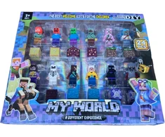 Figurėlės Konstruktoriams Su Magnetiniais Kubeliais Minecraft My World 24 vnt.