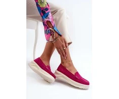 замшевые женские мокасины цвета фуксии Filidia