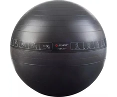 Fitneso kamuolys 65 cm juodas Pure 2 Improve