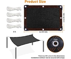 flintronic sodo šešėliavimo tinklas, 50% UV apsauga, polietilenas, 4x2,4 m juodas
