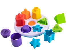 Fat Brain Toys Formų ir spalvų rūšiavimo žaidimas PLUGZY