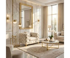 Sofa Mebel Elite Fotelis SORRENTO 1S, veliūrinis, 110 × 96 cm, kreminis
