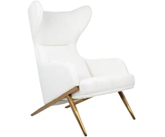 Fotelis HAMPTON TEDDY, baltas
