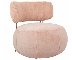 Fotelis LOW TEDDY, rožinis