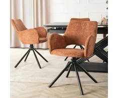 Mebel Elite Minkštas Svetainės Krėslas FLAY RUDAS