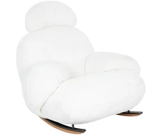 Fotelis PLUSH FUR, baltas