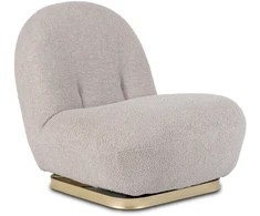 Fotelis SONNY pilka „Boucle“ moderni pasukama poilsio kėdė