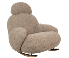 Fotelis Supamas krėslas PLUSH TEDDY, smėlio sp.