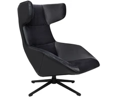 Fotelis VITA VELVET, juodas