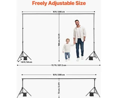 VEVOR Foninė stovo komplektas 2 x 3 m renginiams