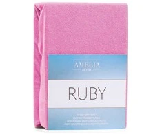 Frotinė paklodė su guma rožinės spalvos Amelia Home Ruby