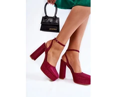Fuksijos spalvos basutės su kulnu Step in style