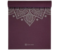 Gaiam Midnight Plum Saulės laikrodžio gėlės jogos kilimėlis, 5 mm, 65734
