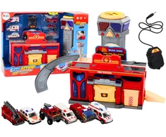 Lean Toys Komandinis gelbėjimo bazės žaislų rinkinys su 6 automobiliais