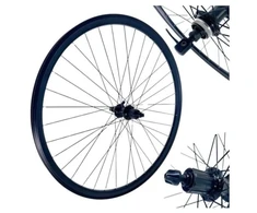 Galinis 28 colių dviračio ratas Shimano, juodas