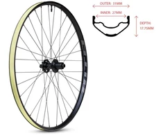 Galinis 29 colių dviračio ratas WTB Proterra Light i27, 142 × 12 mm