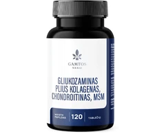 Gamtos namai gliukozaminas, kolagenas, chondroitinas, MSM N120