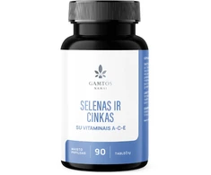 Gamtos namai selenas ir cinkas su vitaminais A-C-E - 90 kapsulių
