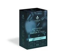 Gamtos namai vitaminai D3+K2+Omega 1000 PREMIUM - 60 kapsulių