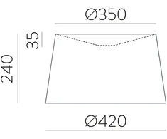 Gaubtas, skirtas šviestuvui STILO, baltas, 420mm, 5PANT0023B