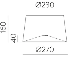 Gaubtas, skirtas šviestuvui STILO, baltas, 270-230mm, 5PANT0030B