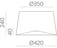Gaubtas, skirtas šviestuvui STILO, baltas, 420mm, 5PANT0010B