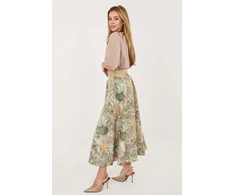 Gėlėtas midi sijonas Italy Moda