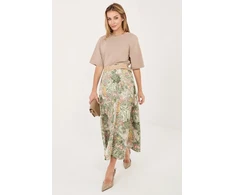 Gėlėtas midi sijonas Italy Moda