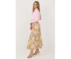 Gėlėtas moteriškas midi sijonas Italy Moda