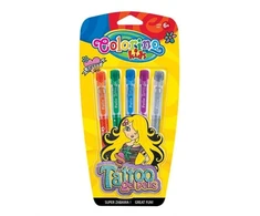 Gelio rašikliai tatuiruotėms Colorino Kids 5 spalvų