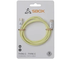 Sbox Geltonas USB-C–USB-C pintas laidas 1 m