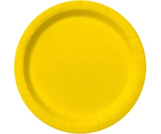 Geltonos lėkštės 23 cm – Šventinė dekoracija