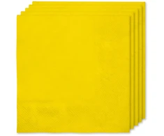 Geltonos servetėlės 33 x 33 cm – Vakarėlio dekoracijos