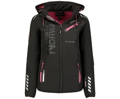 Geographical Norway Reine softshell striukė moterims WU8182F/GNO-Juodas-Rožinis